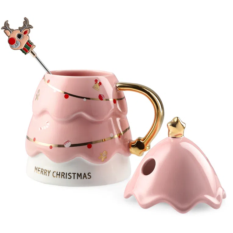 Kubek EILIS choinka różowy 0,45 l