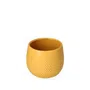 Osłonka na doniczkę LAX musztardowa 12x11 cm