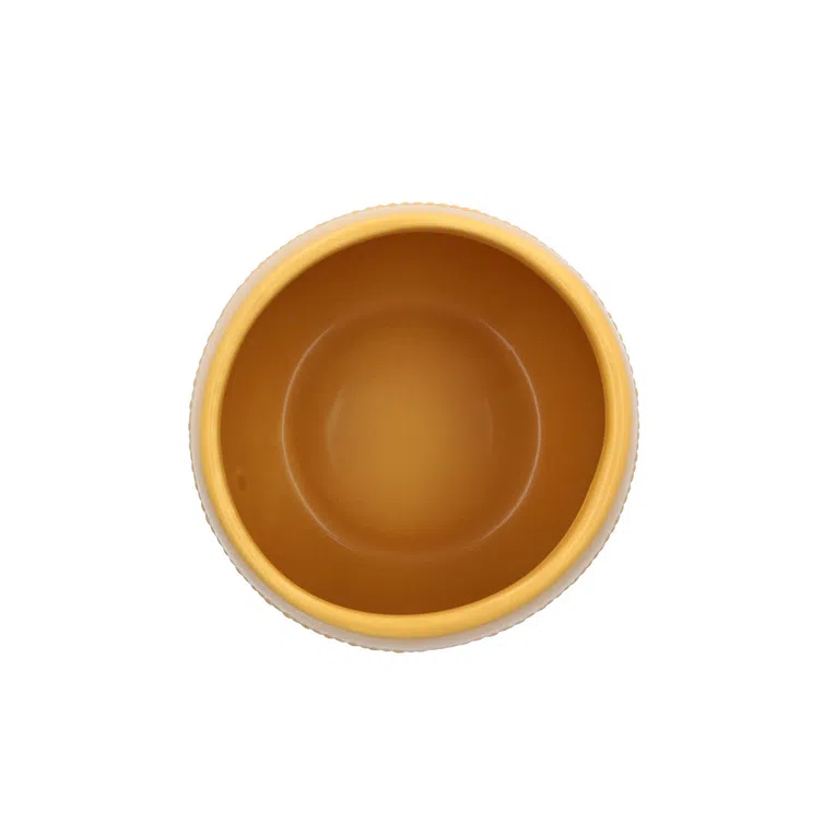 Osłonka na doniczkę LAX musztardowa 12x11 cm