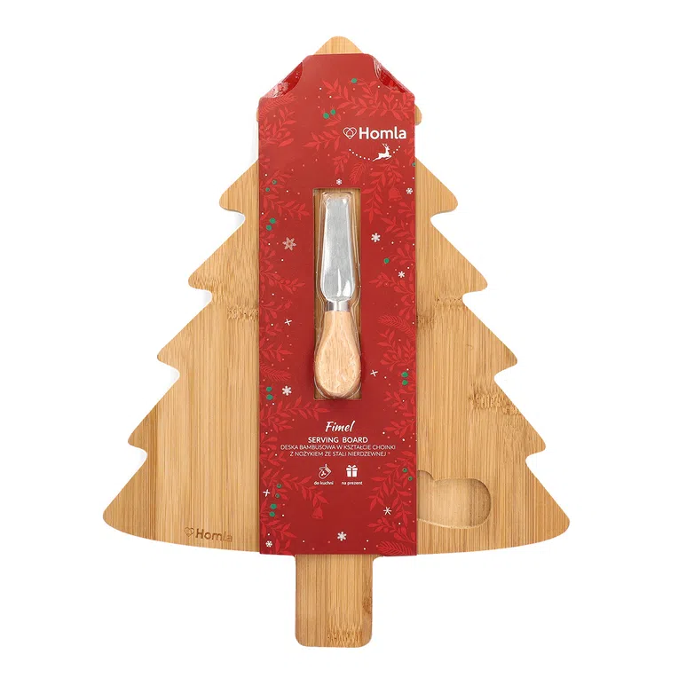 Deska FIMEL bambusowa w kształcie choinki 39x30 cm