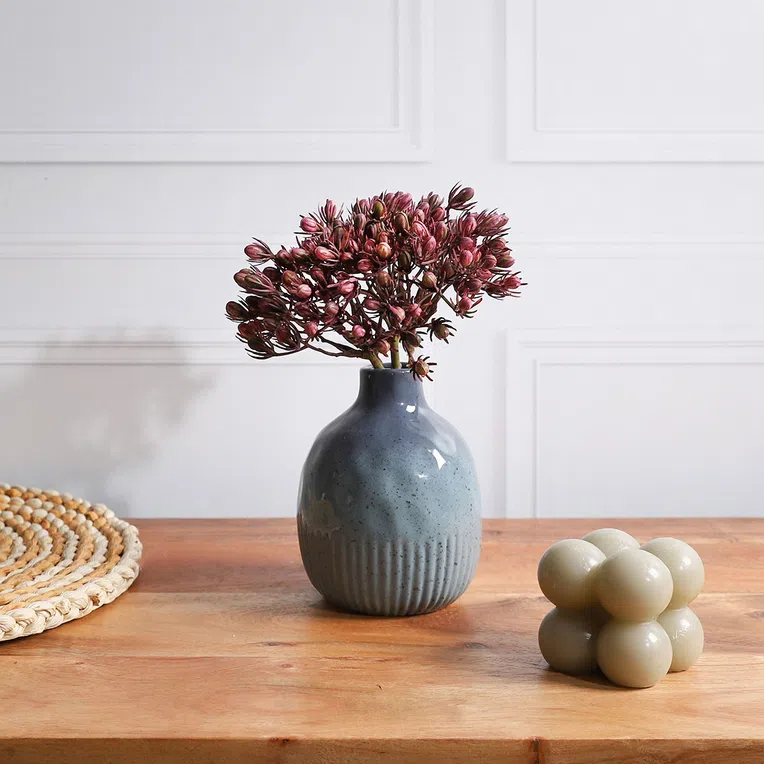 Wazon WAVE ceramiczny granatowy 10x10x13 cm