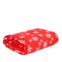 Koc SNOFLOCK w śnieżynki czerwony 130x170 cm