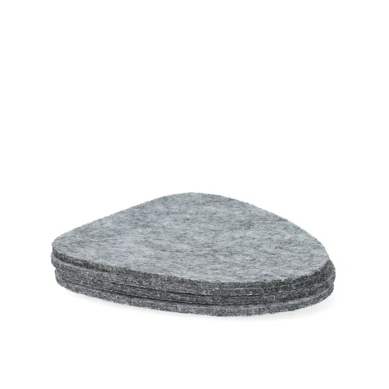 Zestaw 4 szt. podkładek FEMI filcowych szarych 10x12 cm