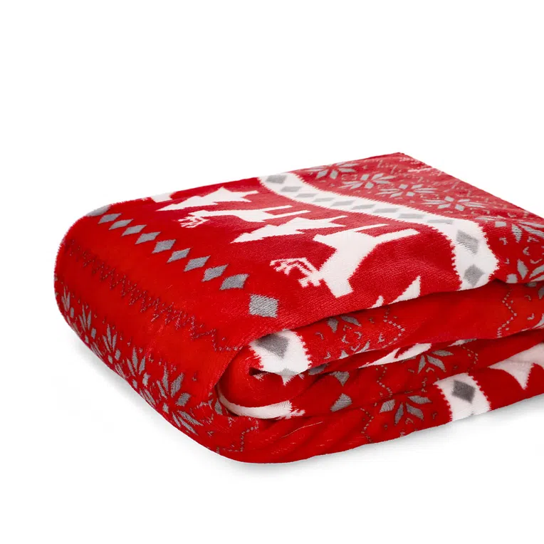 Koc LUMI dwustronny świąteczny 150x200 cm