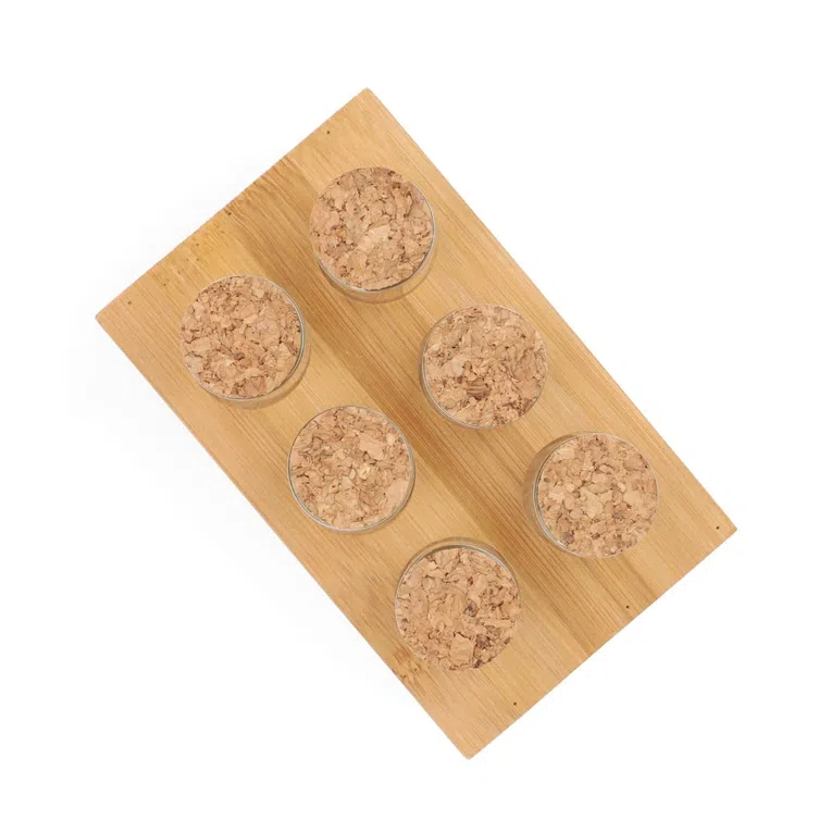 Zestaw przyprawników TORANO na stojaku - 6 słoiczków 14x9 cm