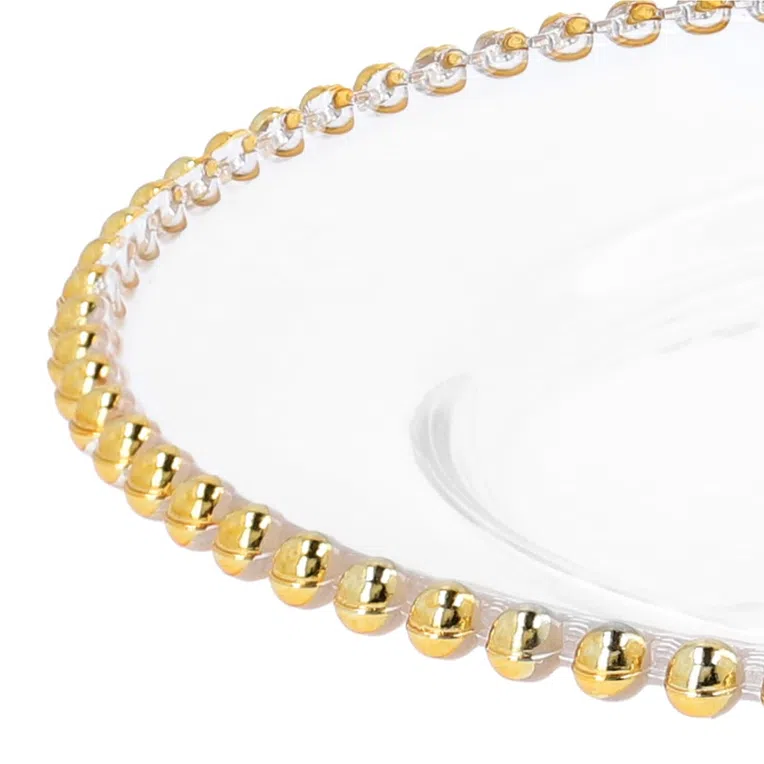 Talerz GOLDEN BALLS szklany 33 cm