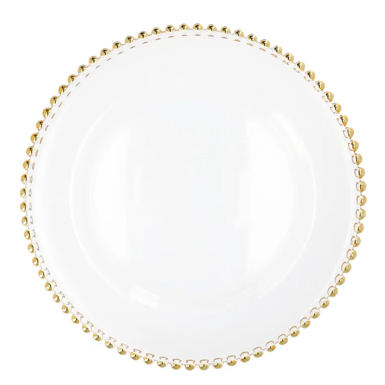 Talerz GOLDEN BALLS szklany 33 cm