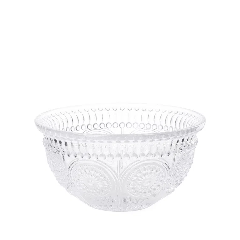 Miska BARREL szklana wzorzysta 13x6 cm