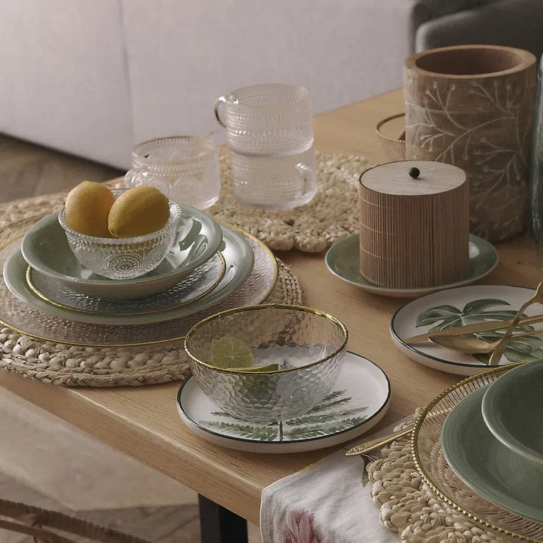 Miska BARREL szklana wzorzysta 13x6 cm