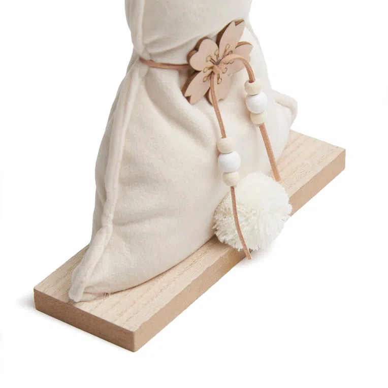 Dekoracja BOLANI królik welurowy 19 cm