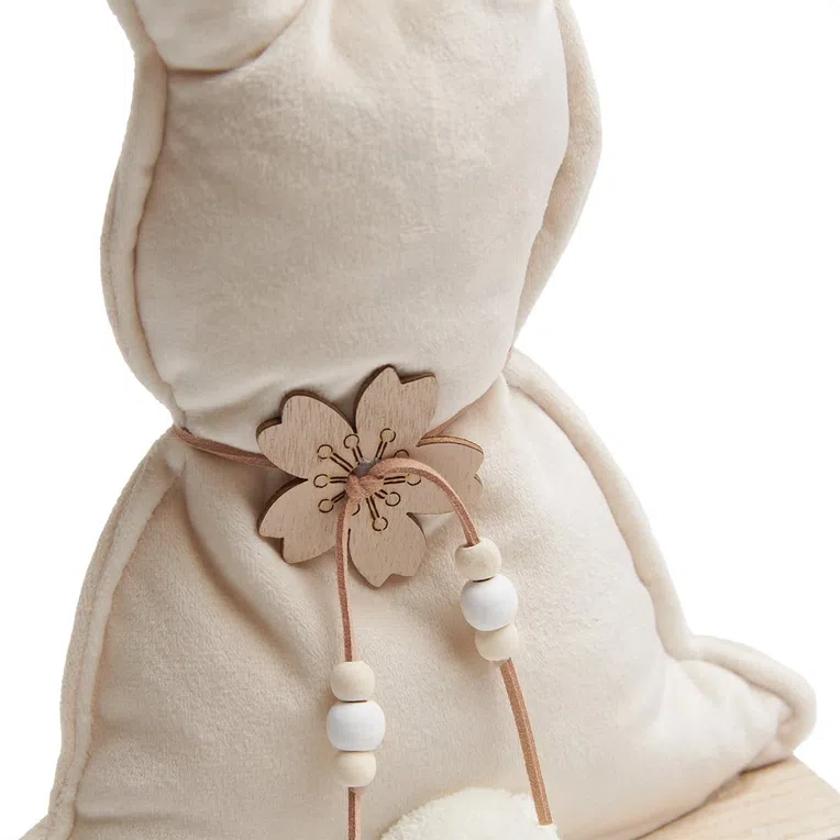 Dekoracja BOLANI królik welurowy 19 cm