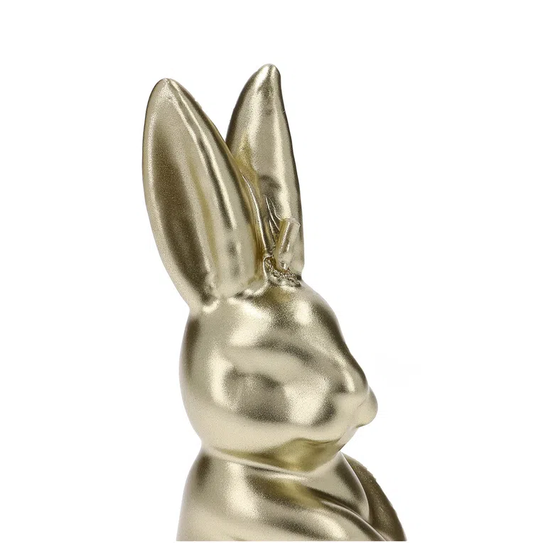 Świeca wielkanocna RABBIT królik złoty 14x6 cm