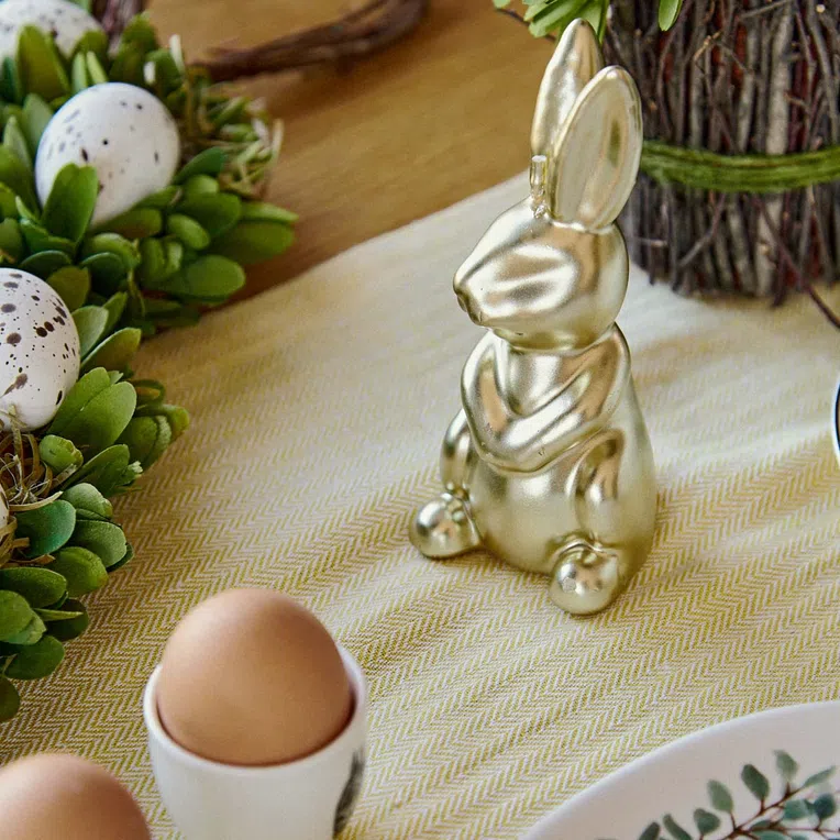 Świeca wielkanocna RABBIT królik złoty 14x6 cm