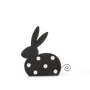 Figurka wielkanocna JINGA królik metalowy czarny 13x13 cm