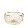 Koszyk RISSA okrągły złoty L 30x12 cm