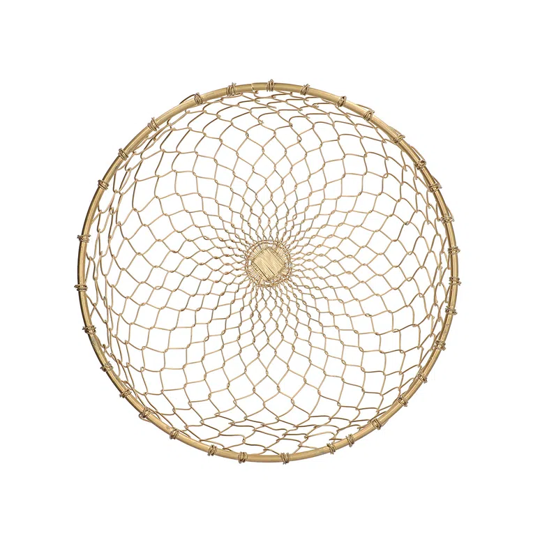 Koszyk RISSA okrągły złoty L 30x12 cm