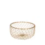 Koszyk RISSA okrągły złoty M 22x11 cm