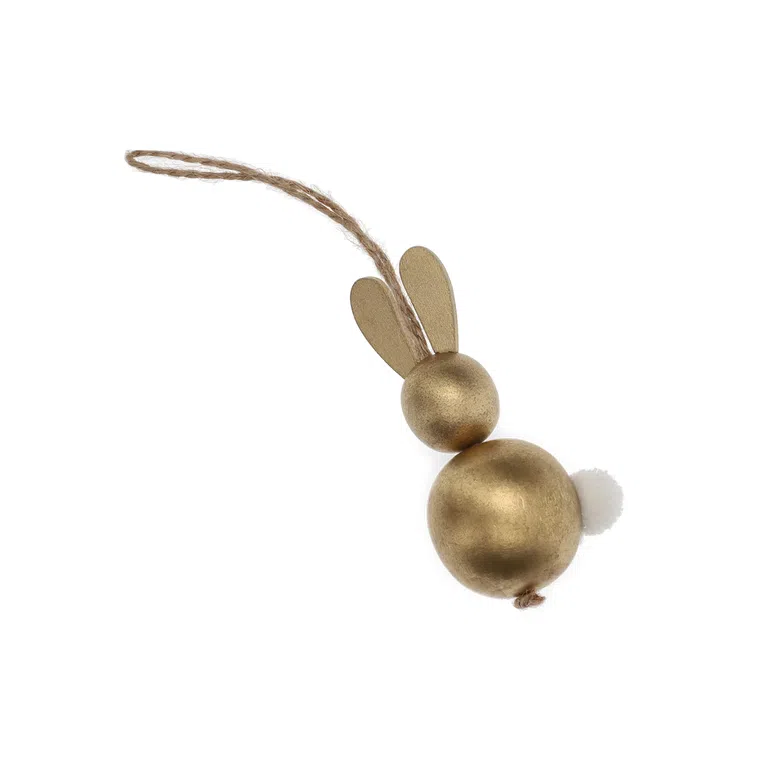 Zawieszka wielkanocna NEVES zając drewnany 10x9 cm