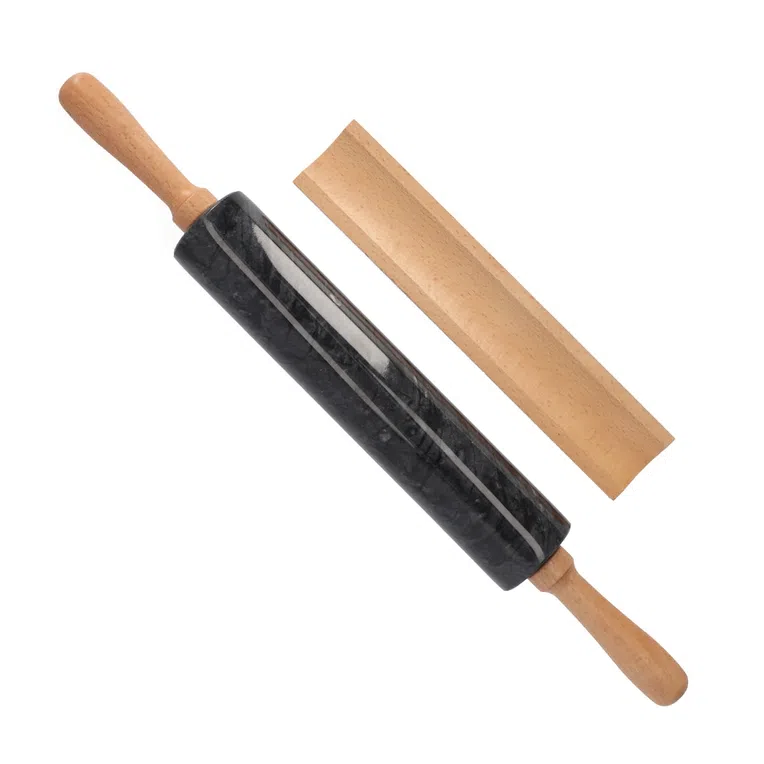 Wałek MARBLE do ciasta czarny 45 cm