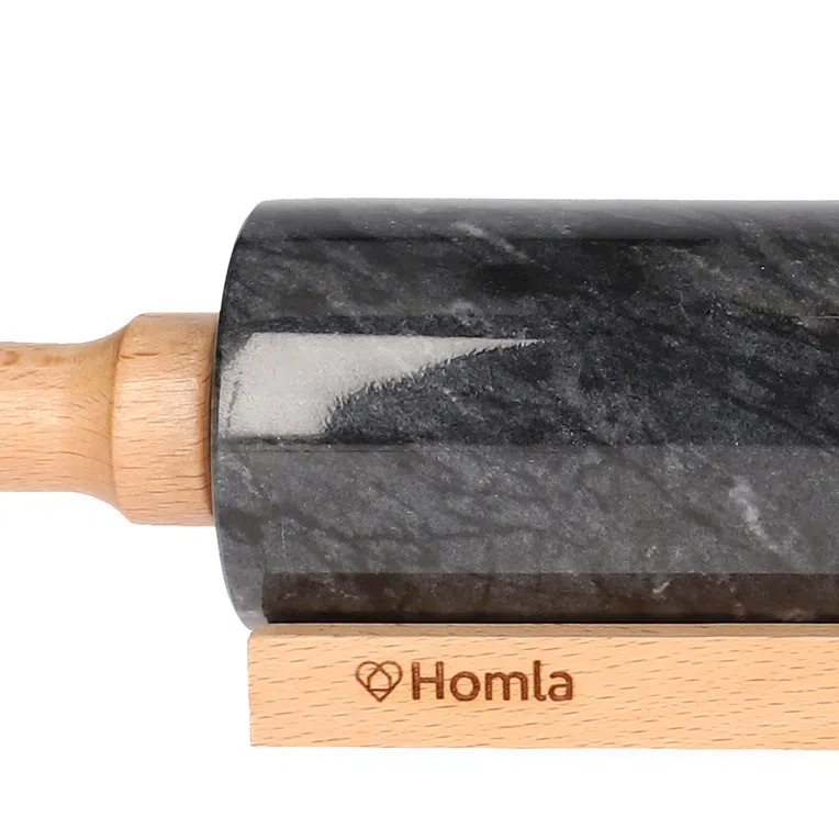 Wałek MARBLE do ciasta czarny 45 cm