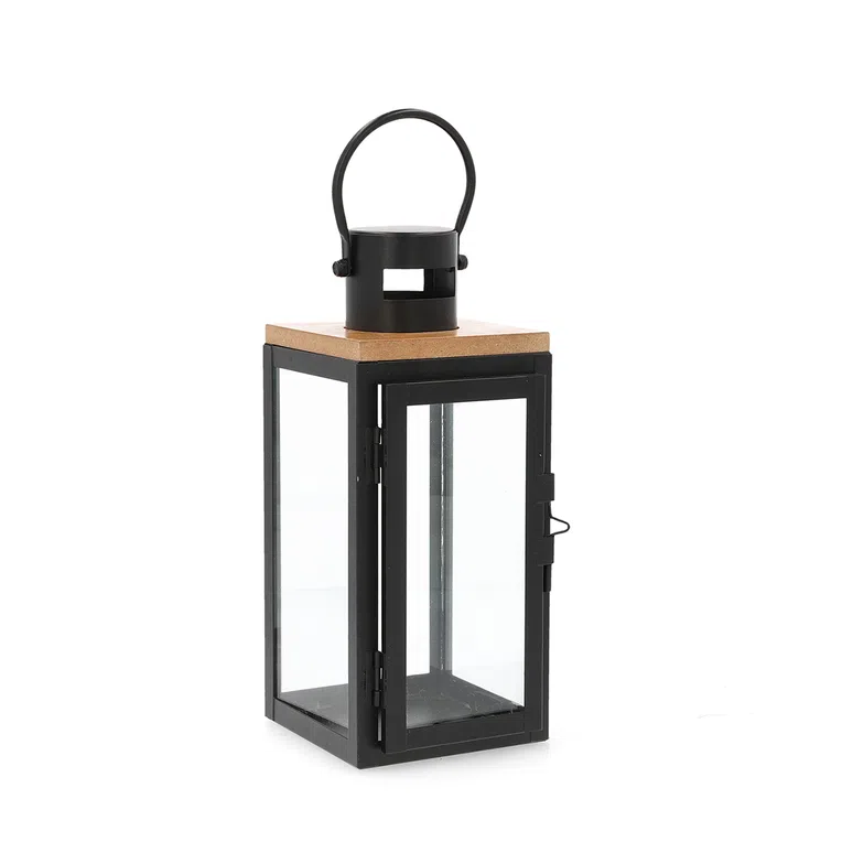 Latarnia HOGEN czarna 11x10x24 cm