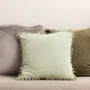 Poszewka ESLOV z pomponami pistacjowa 45x45 cm