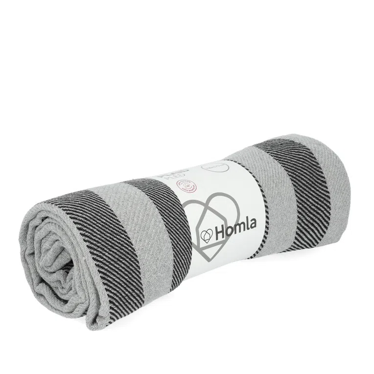 Pled ARRAN w paski szary 130x170 cm