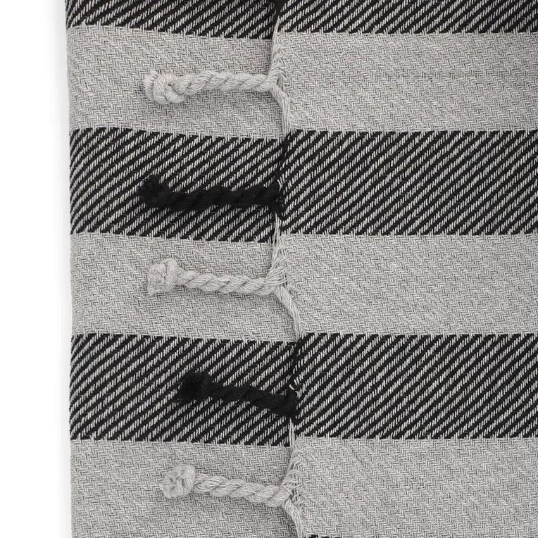 Pled ARRAN w paski szary 130x170 cm