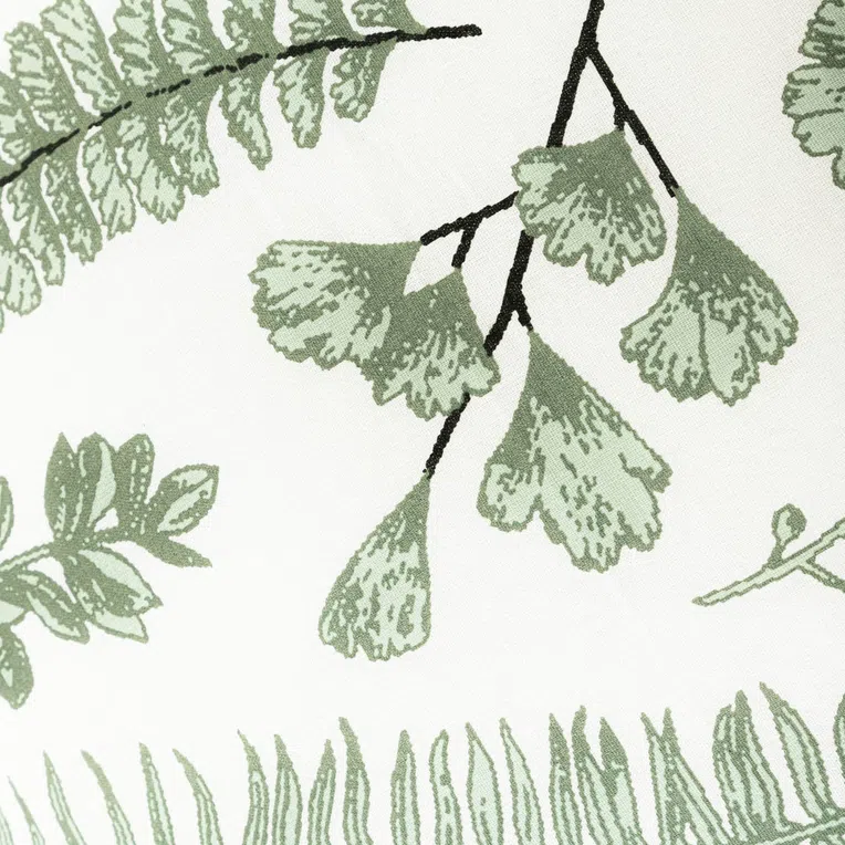 Poszewka ERVAS ecru z motywem roślinnym 45x45 cm