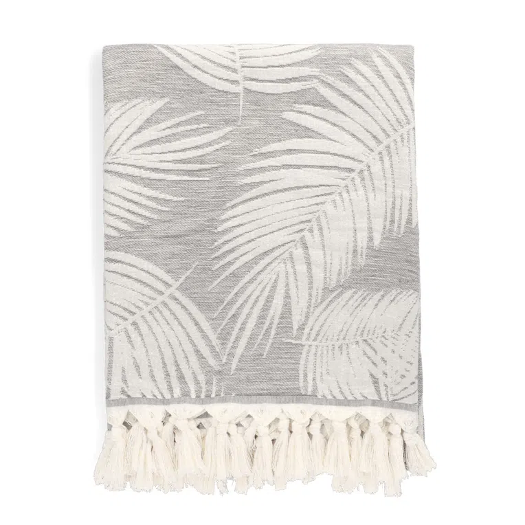 Pled EPING w liście szary 130x170 cm