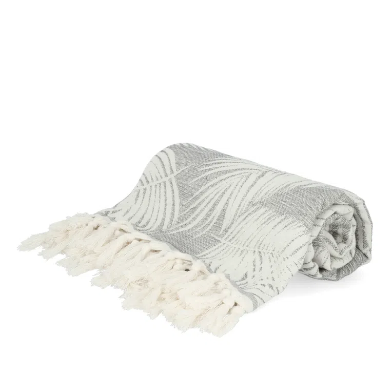 Pled EPING w liście szary 130x170 cm