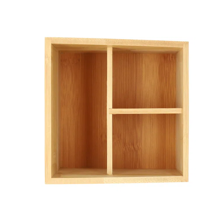 Organizer BAMBOU z przegródkami kwadratowy 13 cm