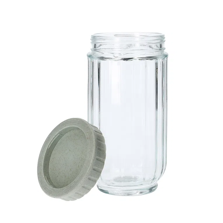 Pojemnik TENZO szklany z zieloną nakrętką 0,9 l