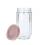 Pojemnik TENZO szklany z różową nakrętką 0,9 l