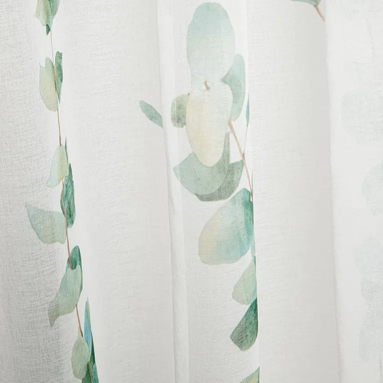 Zasłona EUCALIPTO w liście eukaliptusa 140x250 cm