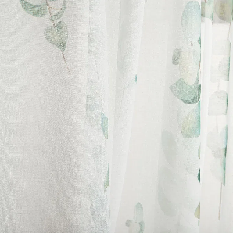 Zasłona EUCALIPTO w liście eukaliptusa 140x250 cm