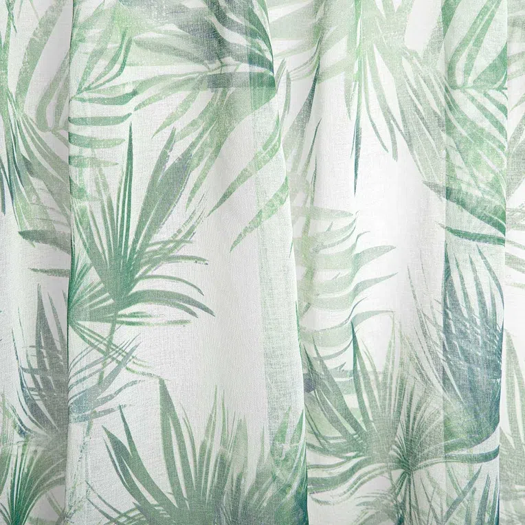 Zasłona DAIL w zielone liście 140x250 cm