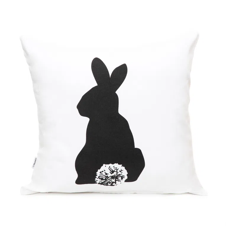 Poszewka BUNN biała z królikiem 45x45 cm