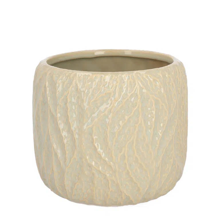 Osłonka STREA ceramiczna beżowa 18x18x15 cm
