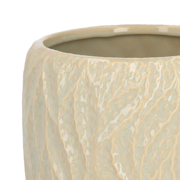 Osłonka STREA ceramiczna beżowa 18x18x15 cm