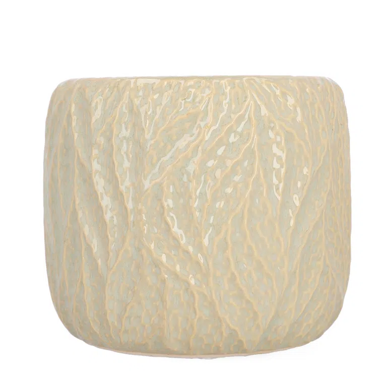 Osłonka STREA ceramiczna beżowa 18x18x15 cm