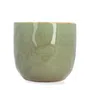 Osłonka na doniczkę RONA ceramiczna zielona 15.5x14.5 cm