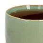 Osłonka na doniczkę RONA ceramiczna zielona 15.5x14.5 cm