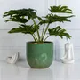 Osłonka na doniczkę RONA ceramiczna zielona 15.5x14.5 cm