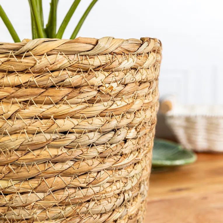 Osłonka na donicę LUMBO naturalna 14x12 cm