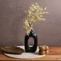 Wazon FORA z dziurą czarny 11x6x17 cm