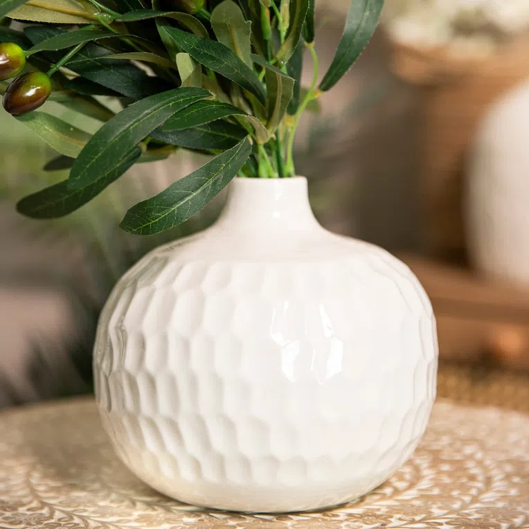 Wazon UMO okrągły biały x16,5x15,5 cm