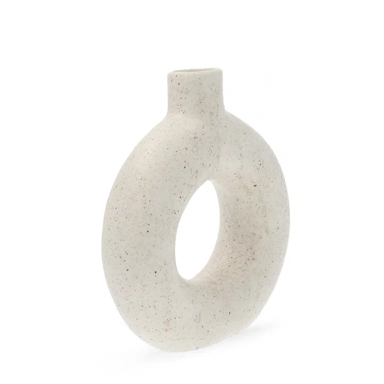 Wazon NOVO z dziurą biały 19x5,5x21 cm