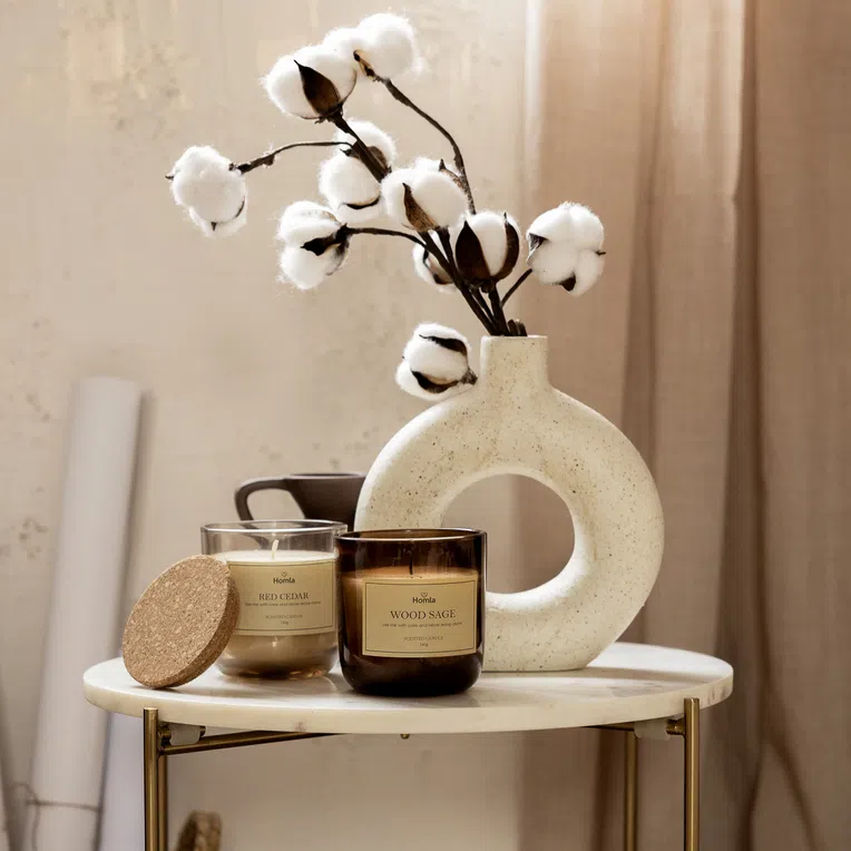 Wazon NOVO z dziurą biały 19x5,5x21 cm