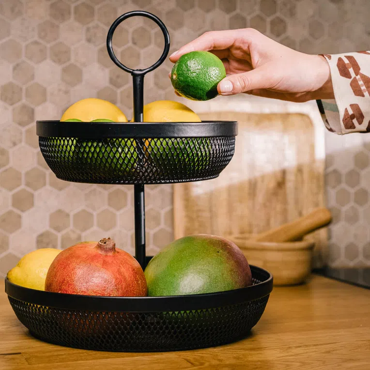 Koszyk GRIDIO dwupiętrowy okrągły 31x26 cm